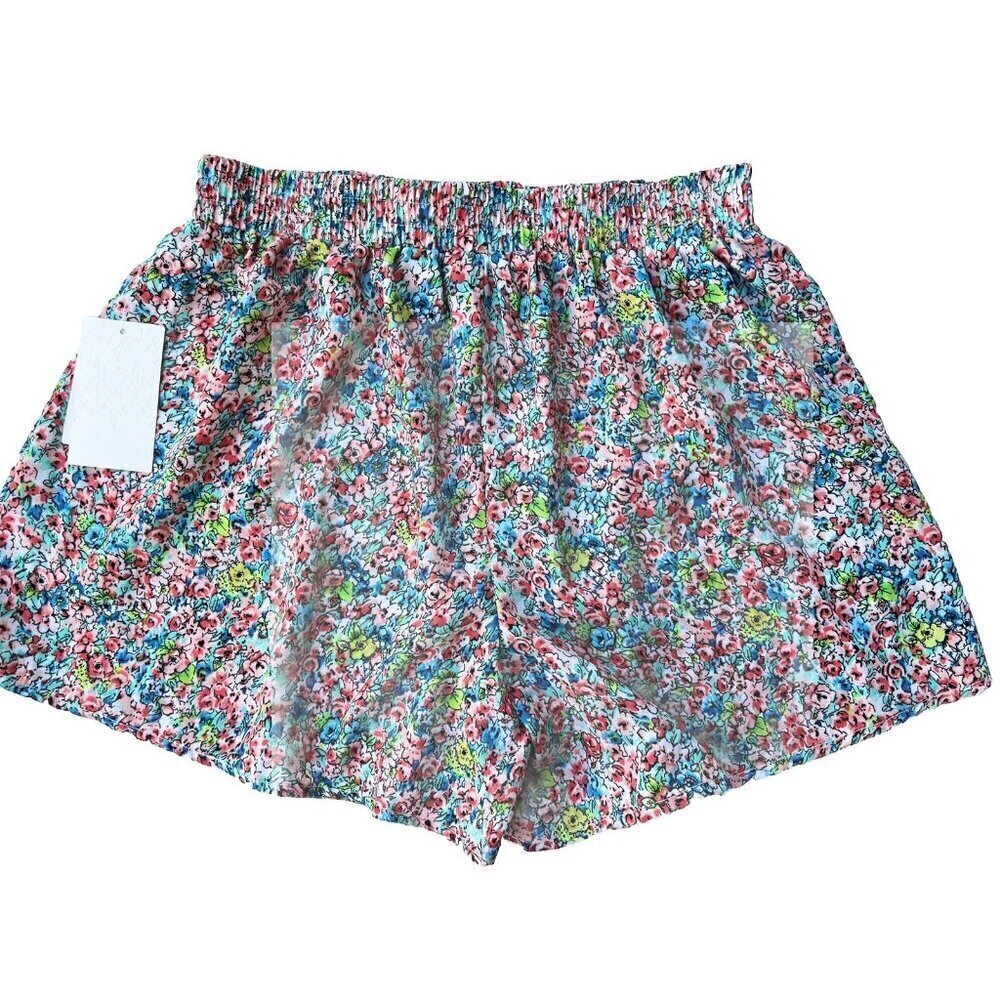 Frenchi Pleated Floral Womens Mid-Rise Lightweight Casual Shorts Size M - Picture 2 of 7